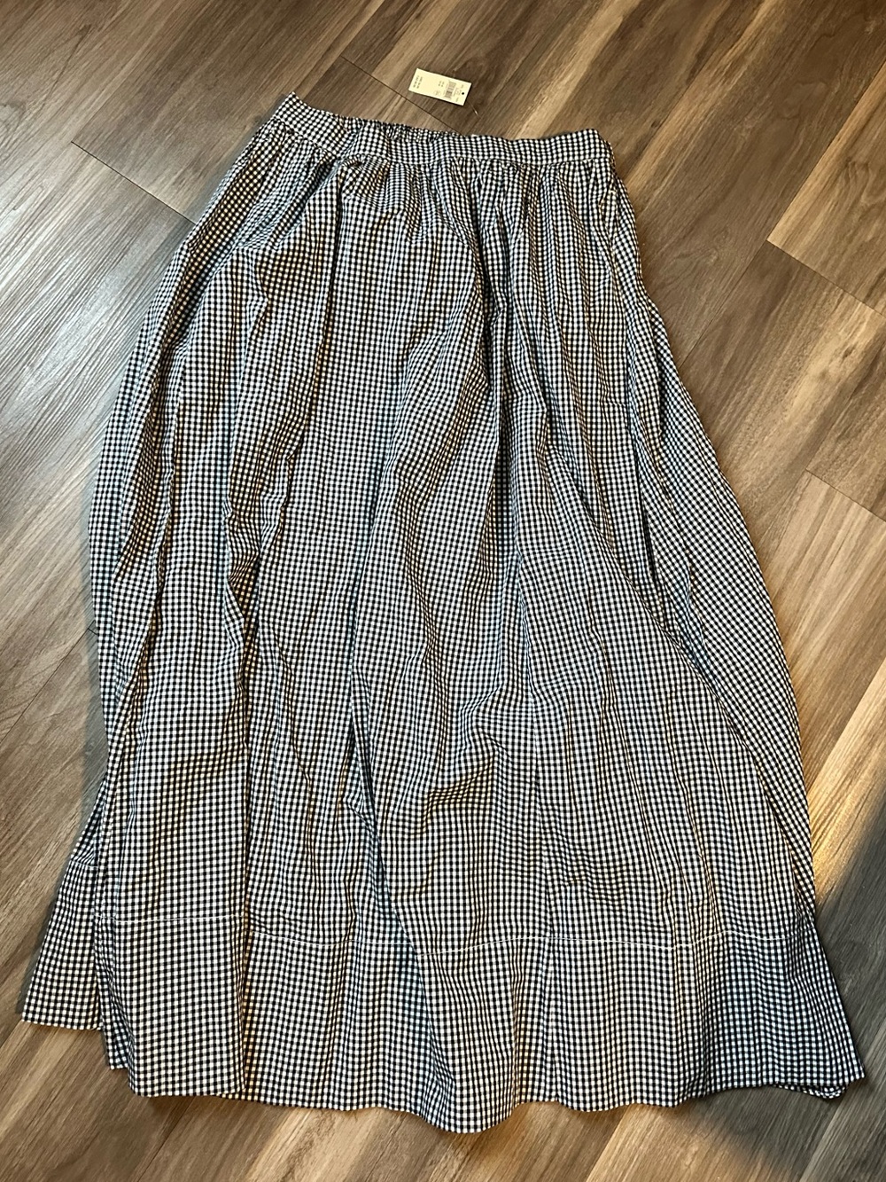 Aerie  Essentials Maxi Cotton Gingham Midi Skirt NWT Sold Out